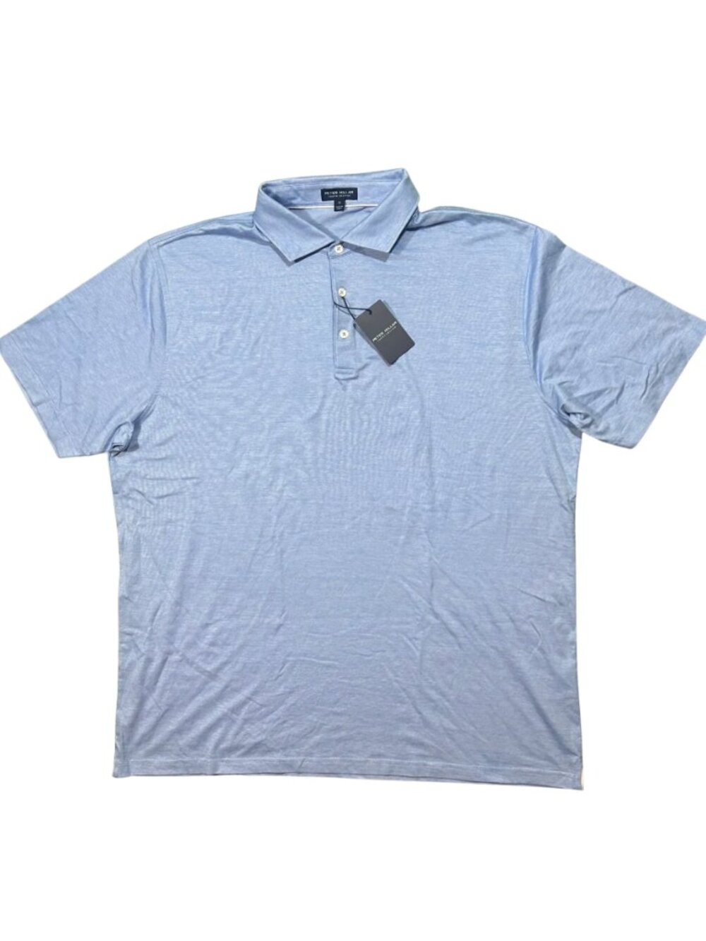 Peter Millar Blue Topaz Excursionist Flex Polo MF25XK71 Light Crown Crafted Golf